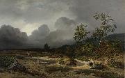 Willem Roelofs Landscape in an Approaching Storm. oil
